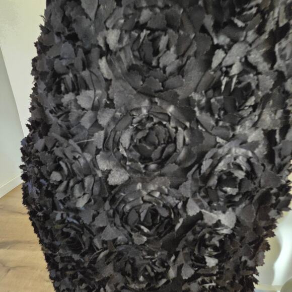 La Femme Black Rosette Strapless Mini Dress Sweetheart Formal Capsule 4 EUC - Picture 11 of 16